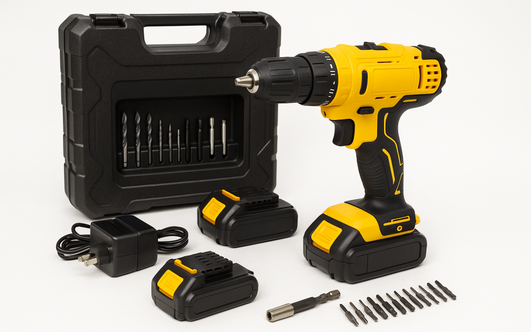 Parafusadeira/Furadeira de Impacto The Black Tools TB-21PX — kit profissional com 2 baterias e maleta